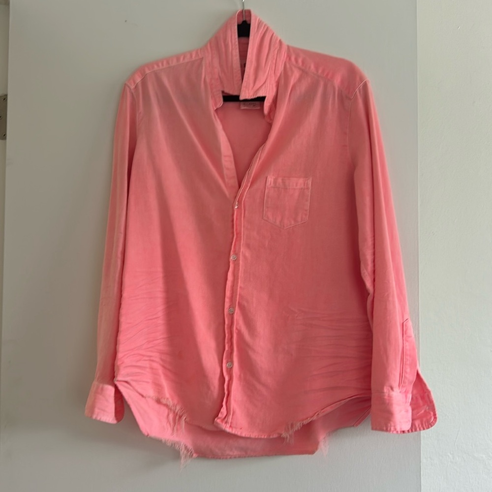 Frank And Eileen Button Down Eileen Small Neon Pi… - image 1